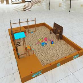 现代沙池3D模型下载